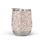 Pink Flower Stemless Wine Tumbler