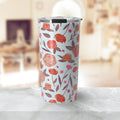 Red Floral Travel Coffee Mug