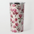 Pink Magnolia Blossom Travel Mug