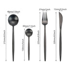 4-Piece Gold Stainless Steel Dinnerware Set – Knife, Fork, Spoon, Teaspoon