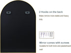 Full-Length Arched Bathroom Mirror – Metal Frame