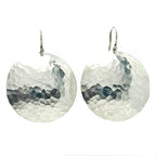 Full Moon Earrings in Sterling Silver | Moon Phase Earrings
