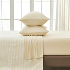 4-Piece Interlock Microfiber Sheet Set - Mackenna Collection