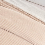 Ribbed Sherpa Throw Blanket - Corduroy Collection