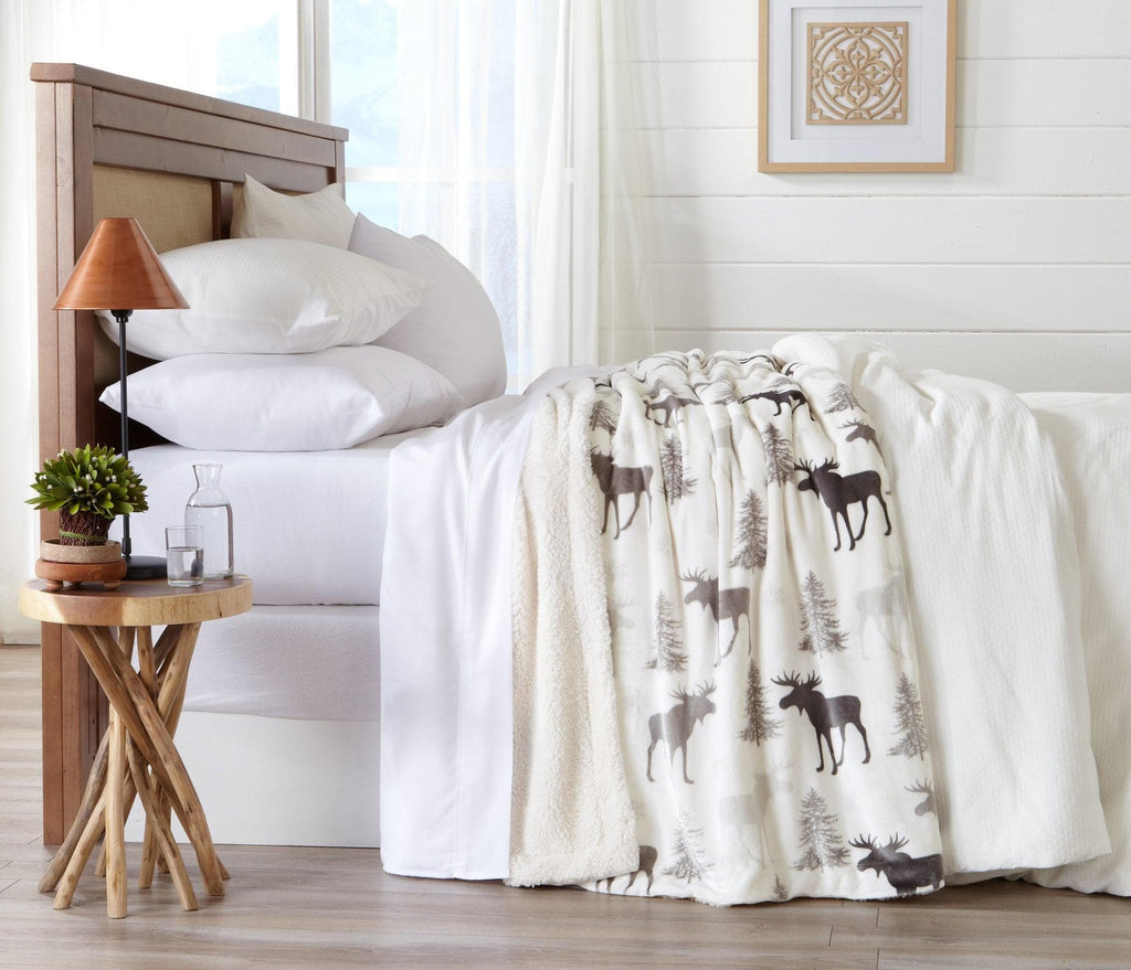 Velvet Plush Sherpa Luxury Bed Blanket - Cielo Collection
