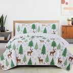 3-Piece Holiday Quilt - Holly Collection