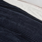 Ribbed Sherpa Throw Blanket - Corduroy Collection