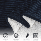 Ribbed Sherpa Throw Blanket - Corduroy Collection