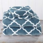 4-Piece Printed Plush Sheet - Velvet Luxe Lattice Collection
