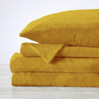 4-Piece Solid Plush Sheet - Velvet Luxe Collection
