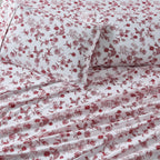 4 Piece Watercolor Floral Microfiber Sheet - Delia Collection