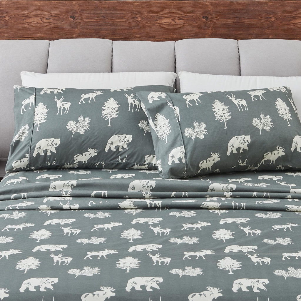 4-Piece Lodge Microfiber Sheet - Mountain Ridge Collection