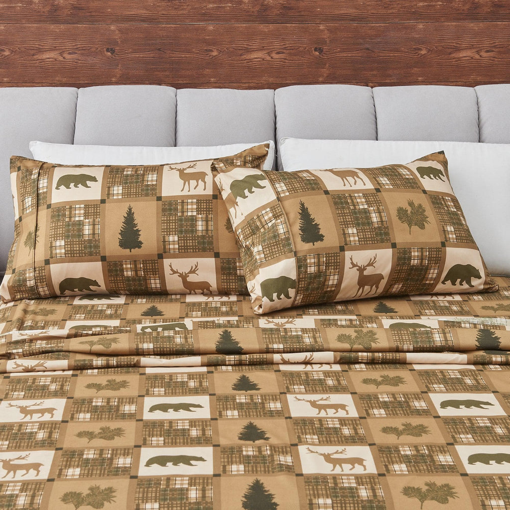 4-Piece Lodge Microfiber Sheet - Mountain Ridge Collection