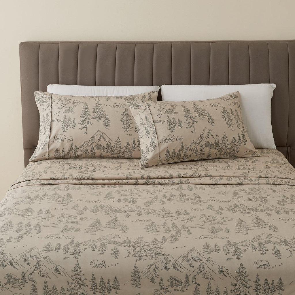 4-Piece Lodge Microfiber Sheet - Mountain Ridge Collection