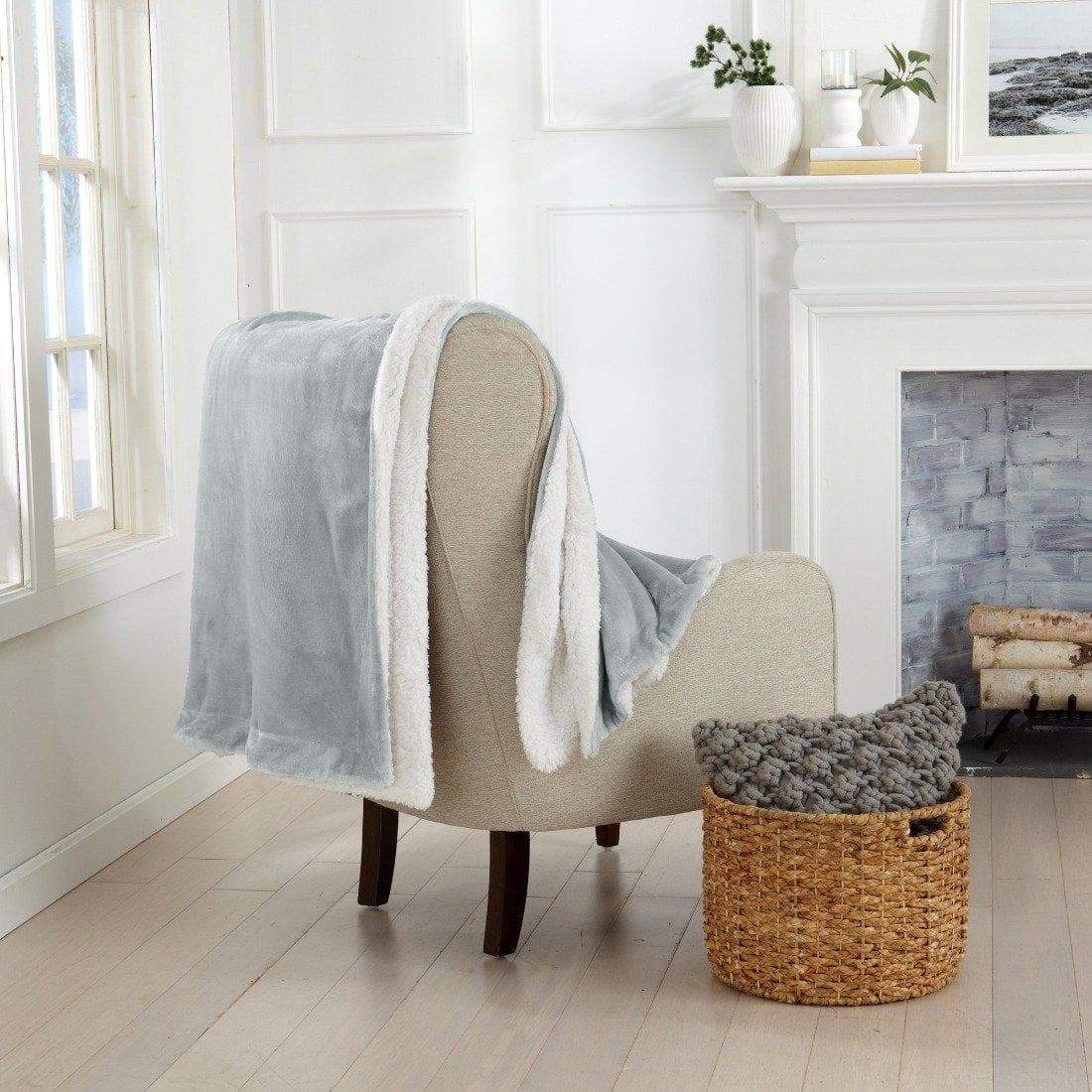 Velvet Plush Sherpa Luxury Bed Blanket - Kinsley Collection