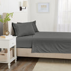 4 Piece Solid Microfiber Sheet - Amara Collection