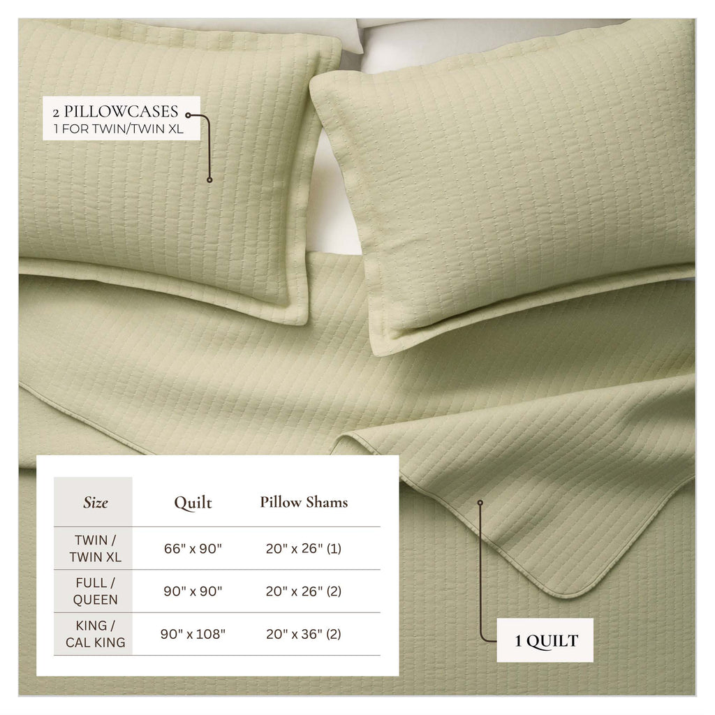 3-Piece Solid Quilt - Alicia Collection
