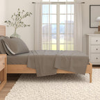 4-Piece Cotton Solid Flannel Sheet - Nordic Collection