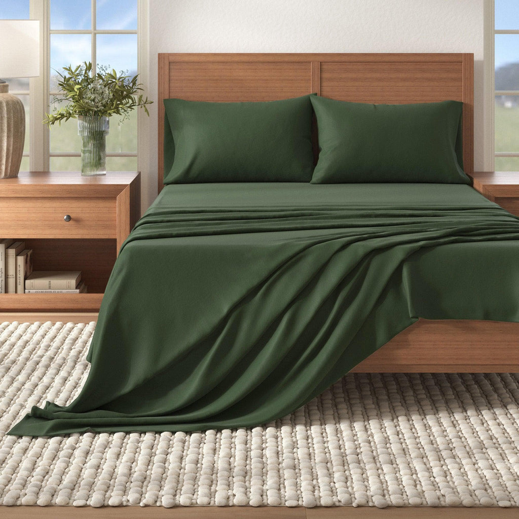 4-Piece Cotton Solid Flannel Sheet - Nordic Collection