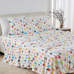 4-Piece Printed Plush Sheet - Velvet Luxe Collection