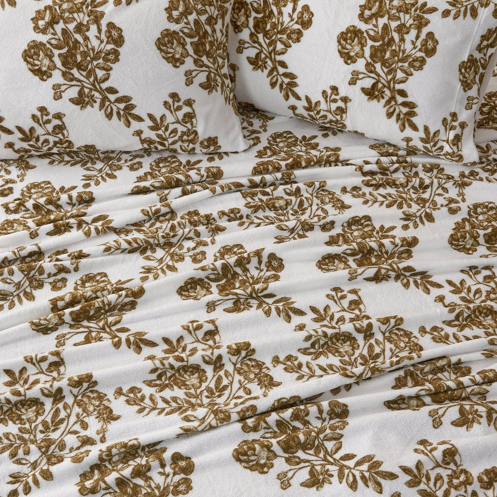 4-Piece Printed Plush Sheet - Velvet Luxe Lattice Collection