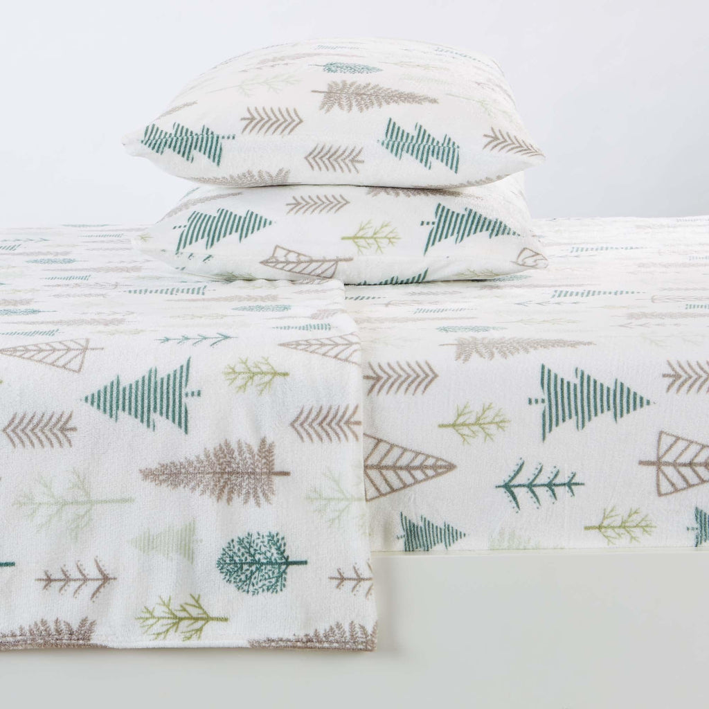 4-Piece Printed Plush Sheet - Velvet Luxe Collection