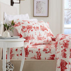 4-Piece Printed Plush Sheet - Velvet Luxe Collection