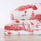 4-Piece Printed Plush Sheet - Velvet Luxe Collection
