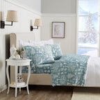 4-Piece Printed Plush Sheet - Velvet Luxe Collection