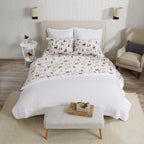 4-Piece Printed Plush Sheet - Velvet Luxe Collection