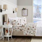 4-Piece Printed Plush Sheet - Velvet Luxe Collection