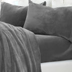 4-Piece Solid Plush Sheet - Velvet Luxe Collection