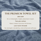 Cotton Textured Bath Towel Set - Acacia Collection