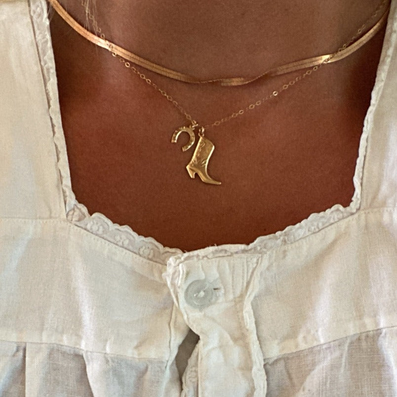 Cowboy Boot Necklace