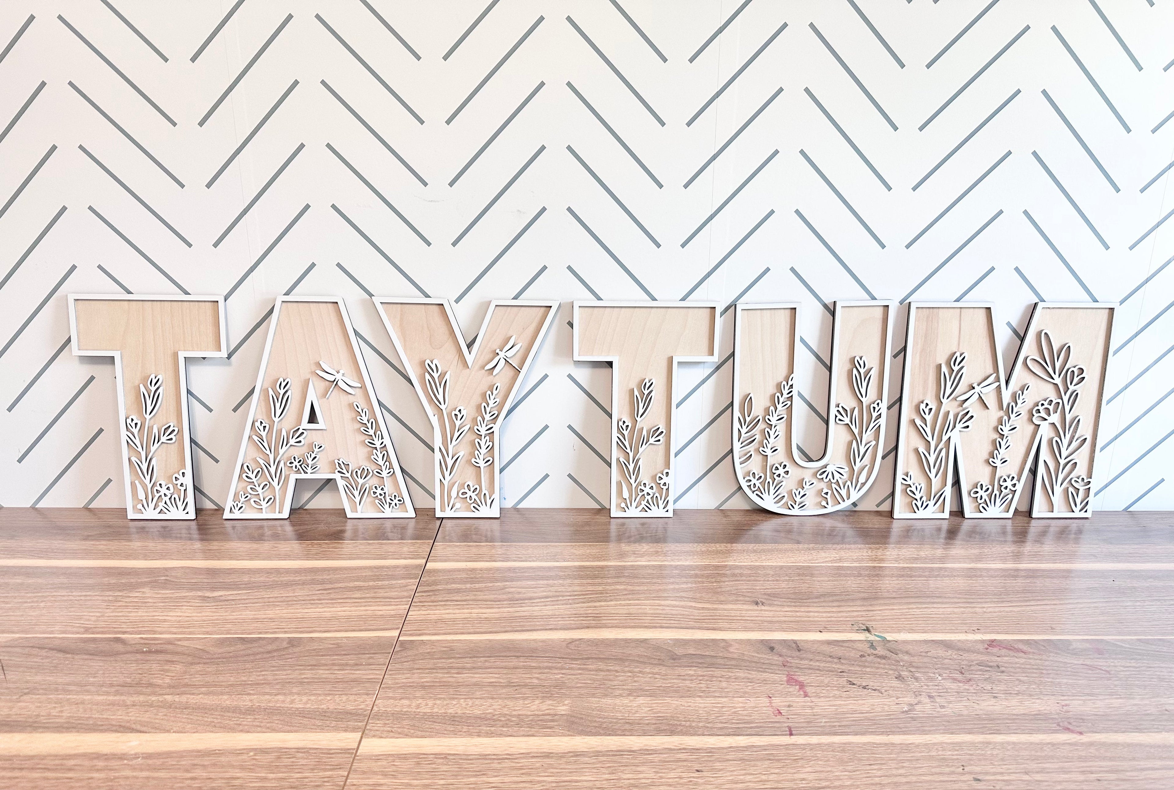 Wildflower Alphabet Lettering - ONE letter