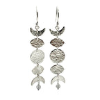 Moon Phase Earrings in Sterling Silver
