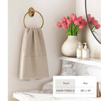 Cotton Linen-Like Border 6-Piece Towel Set - Priya Collection