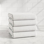 Cotton Border-Stitched 6-Piece Towel Set - Valery Collection