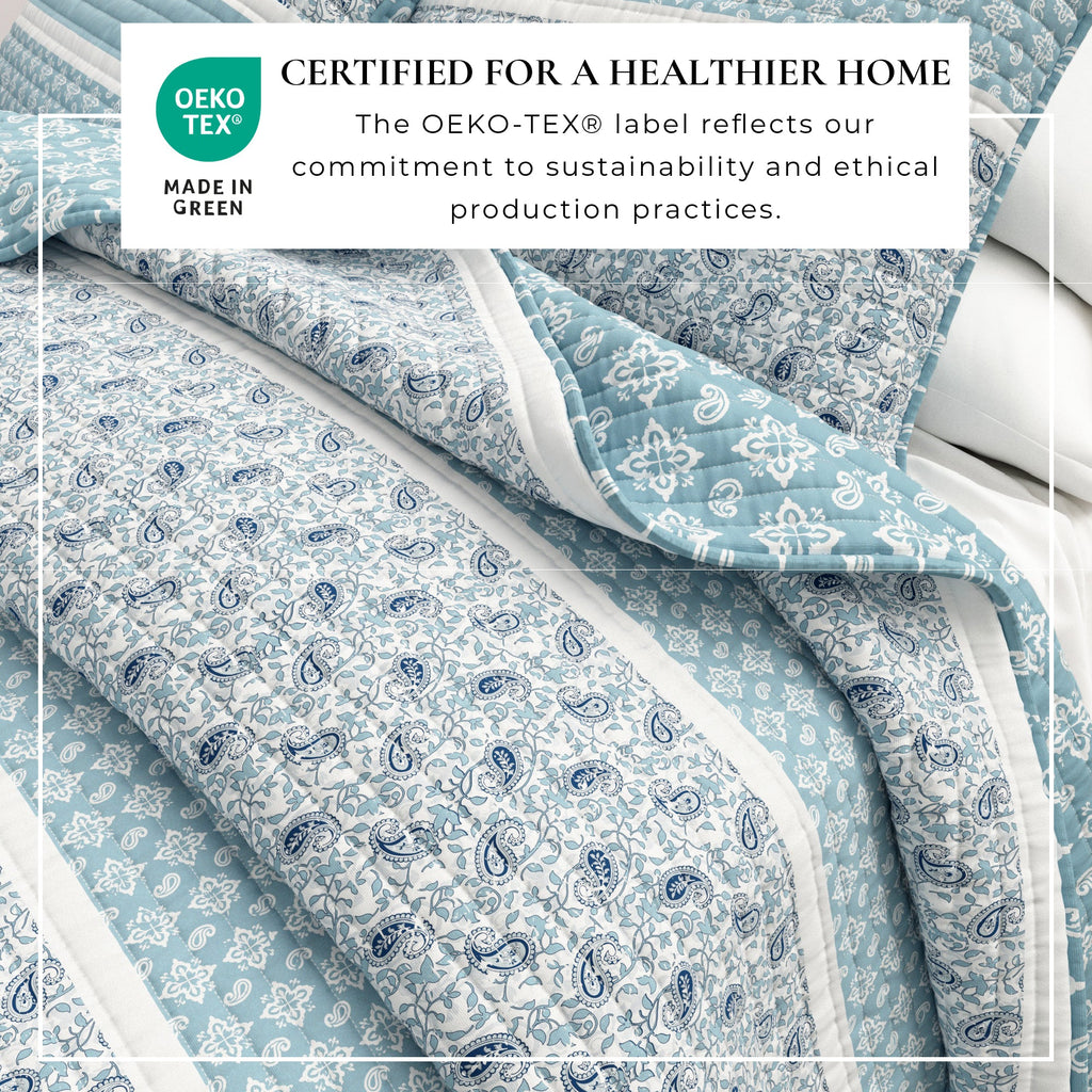 3-Piece Stripe Quilt - Kadi Collection