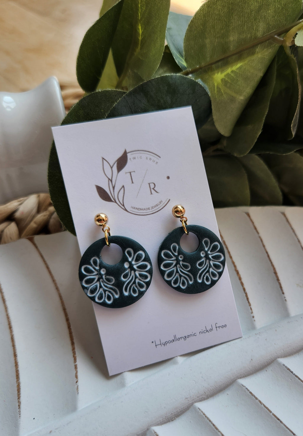 Elowyn| Boho clay hoops