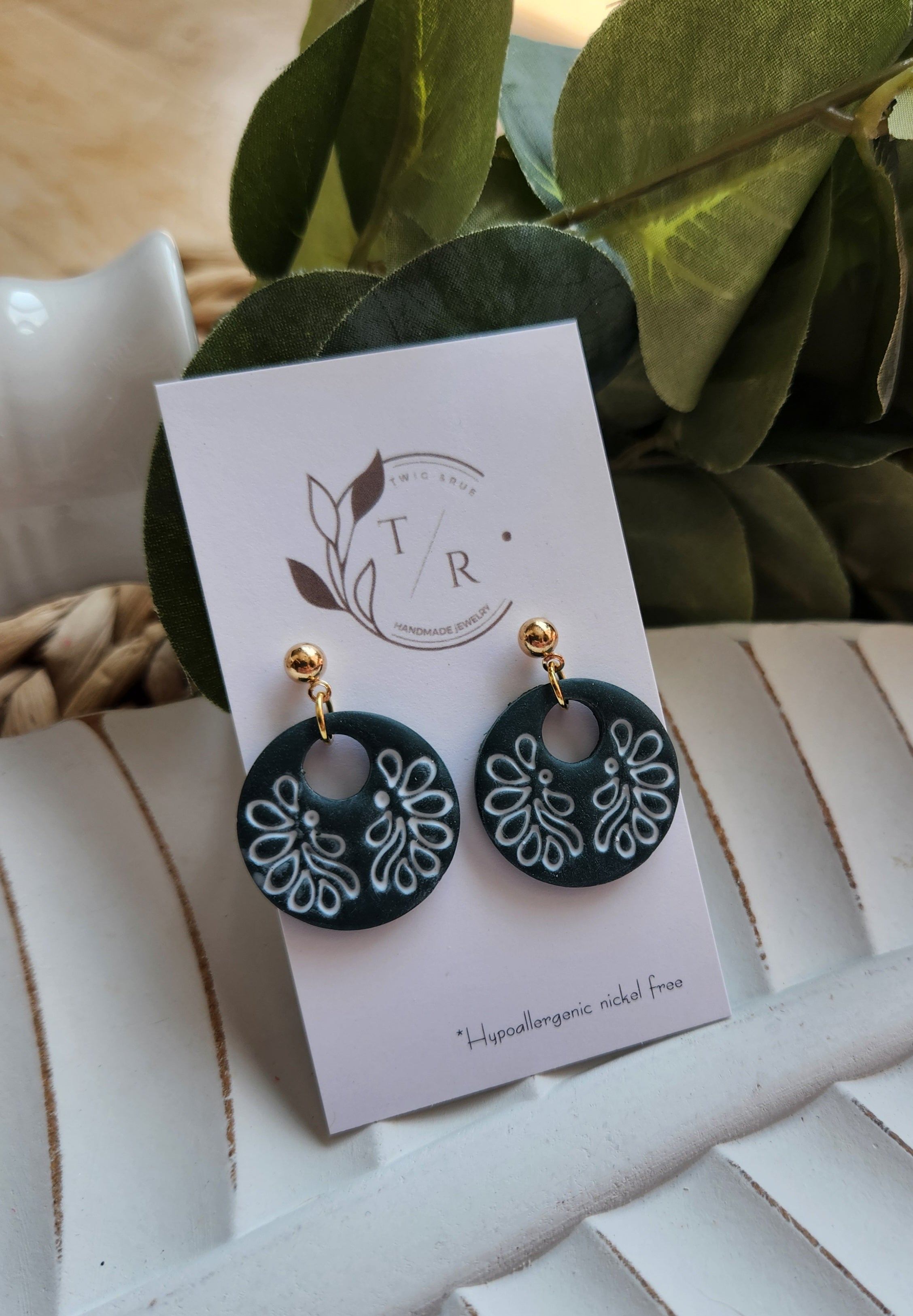 Elowyn| Boho clay hoops