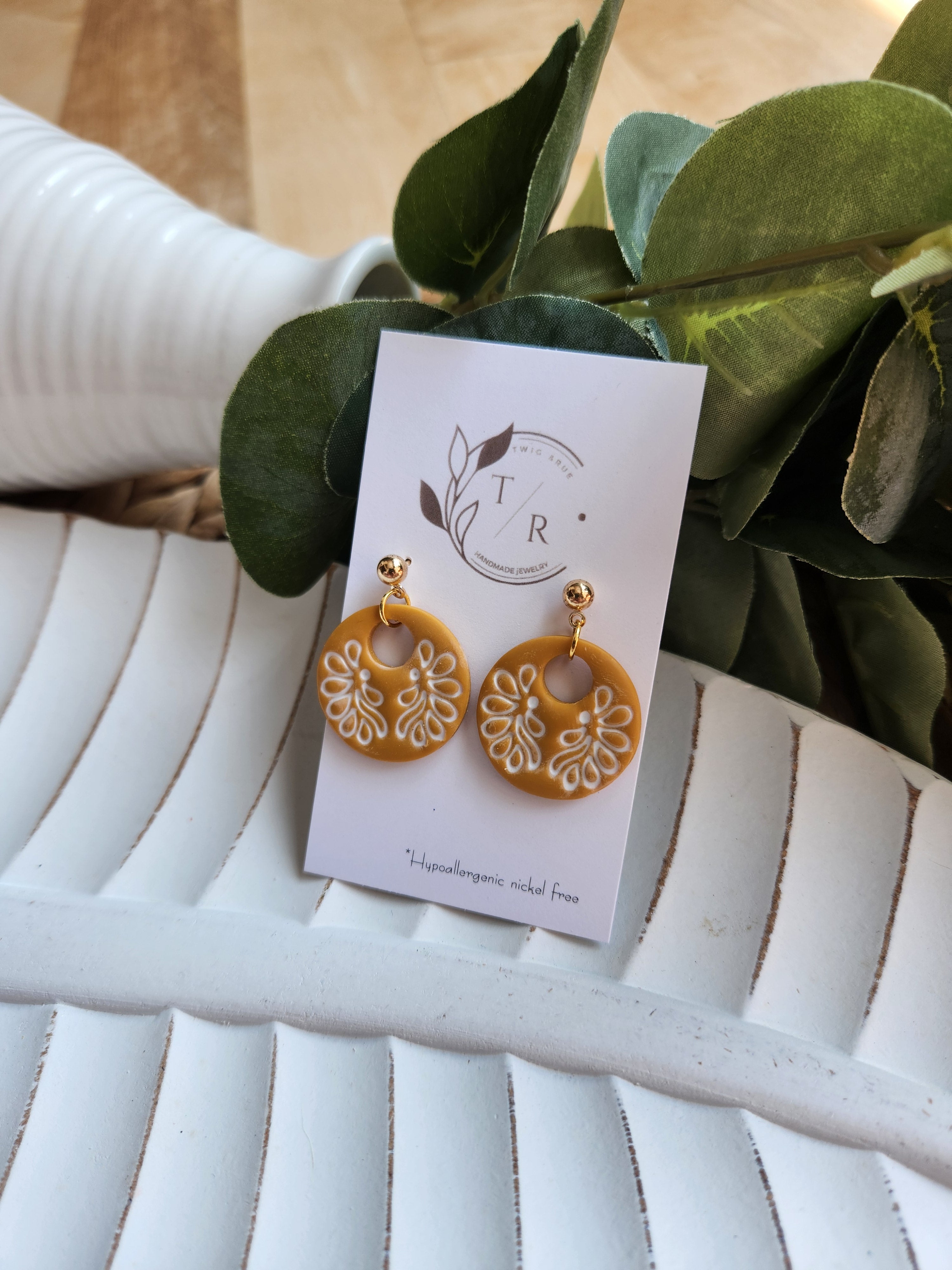 Elowyn| Boho clay hoops