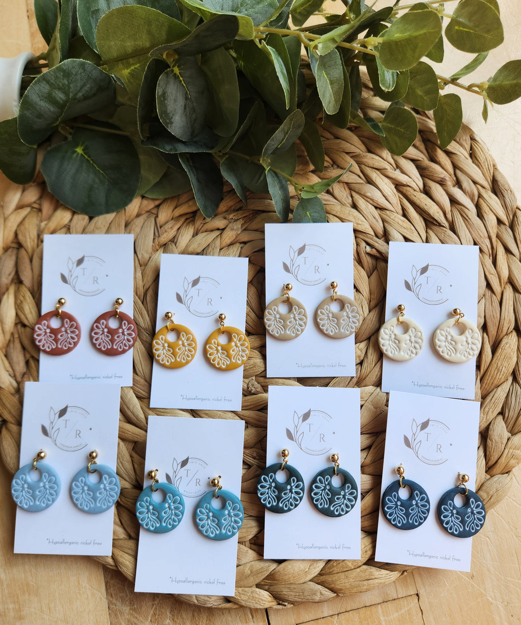 Elowyn| Boho clay hoops
