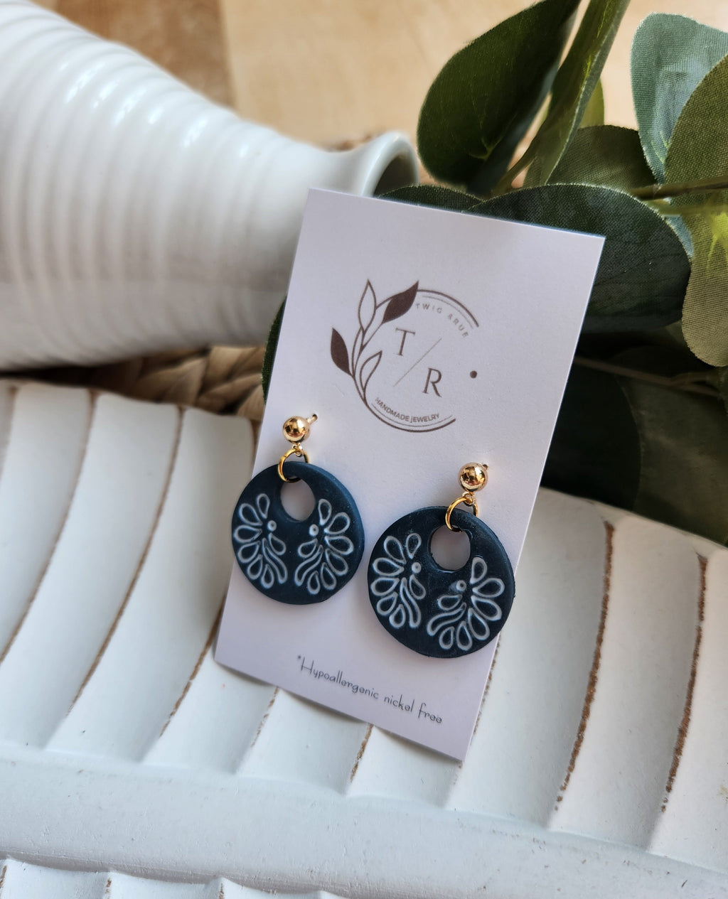 Elowyn| Boho clay hoops