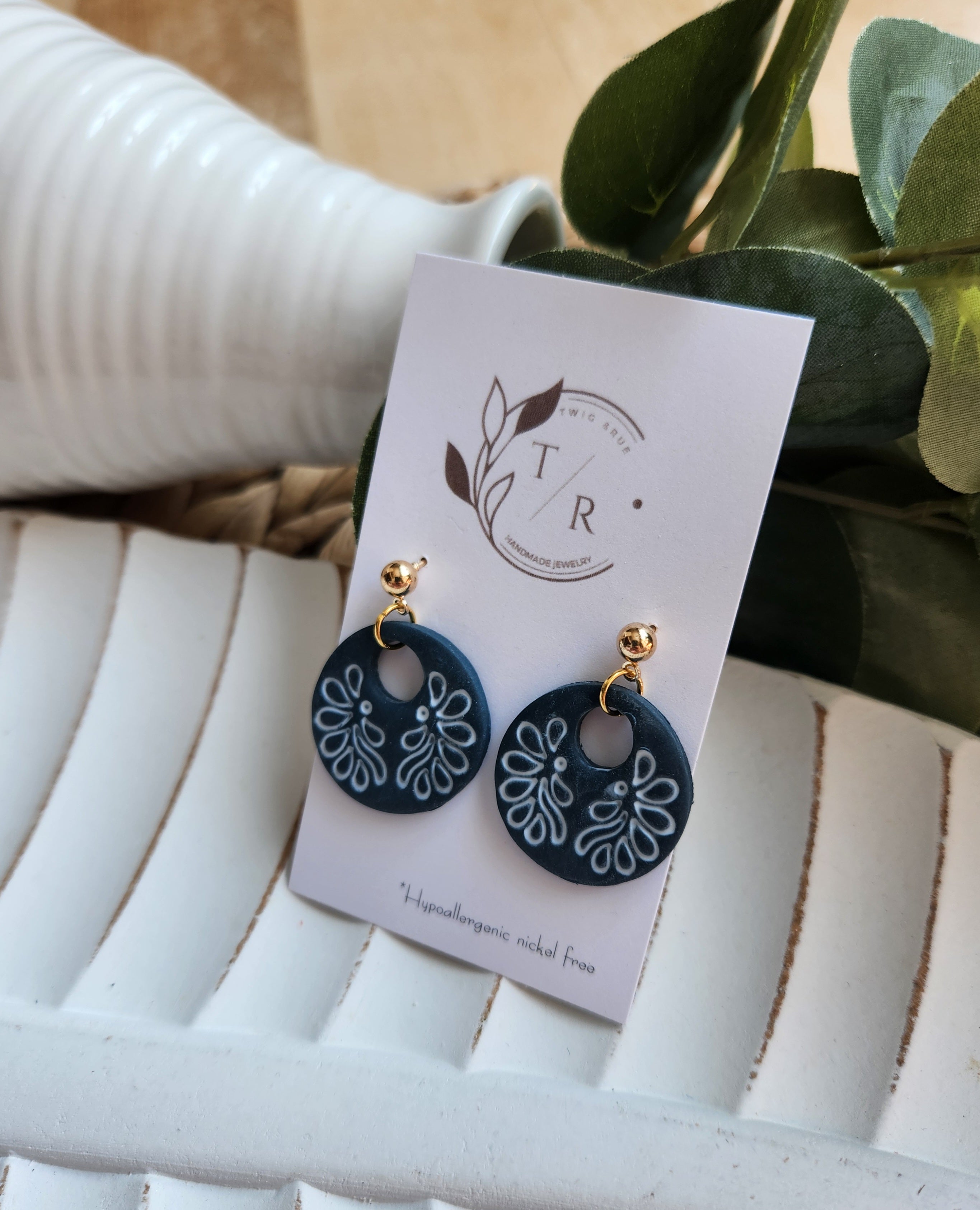 Elowyn| Boho clay hoops