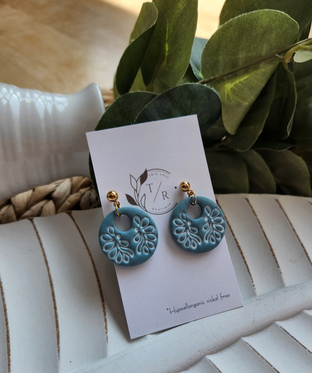 Elowyn| Boho clay hoops