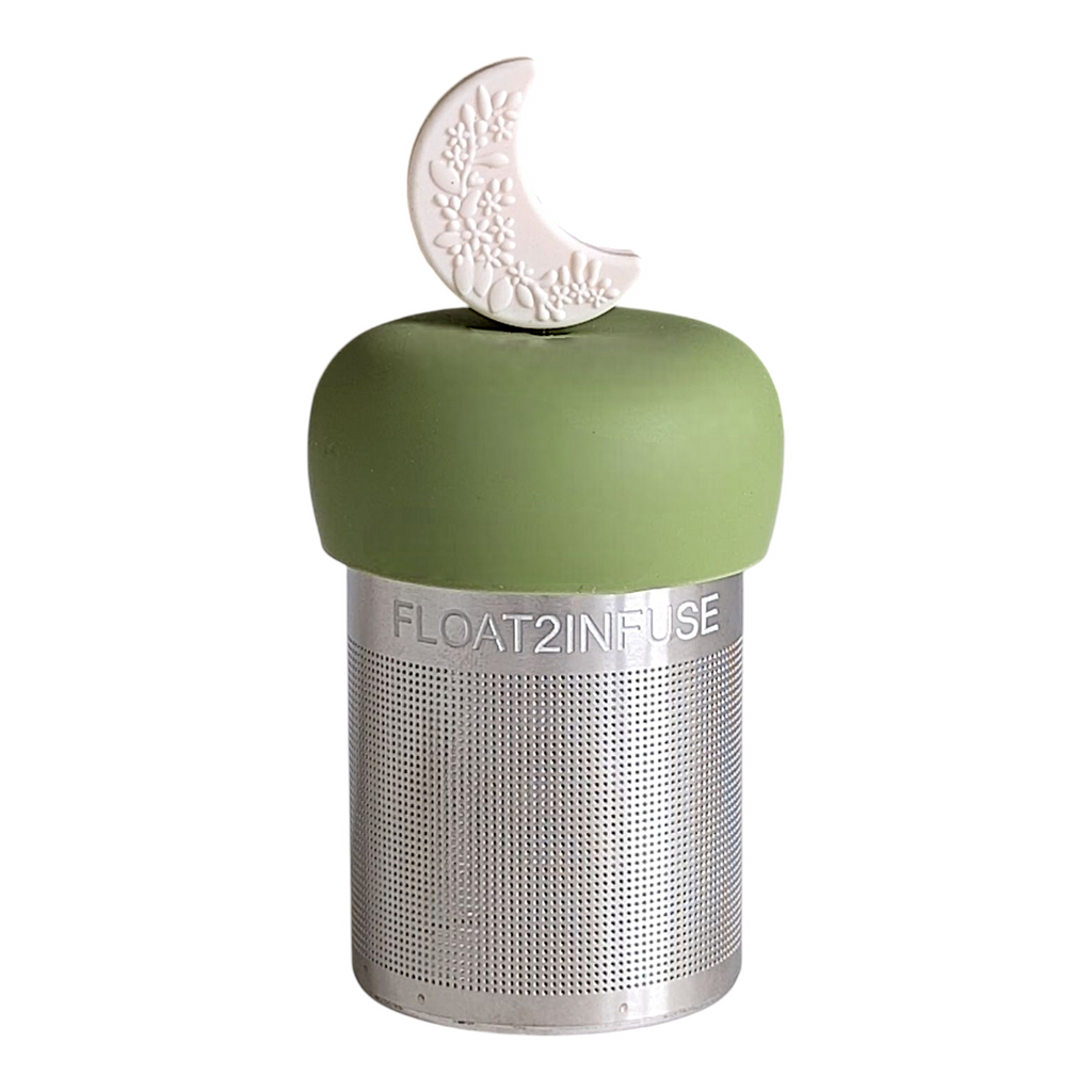 Ivory Flower Crescent Moon Floating Tea Steeper