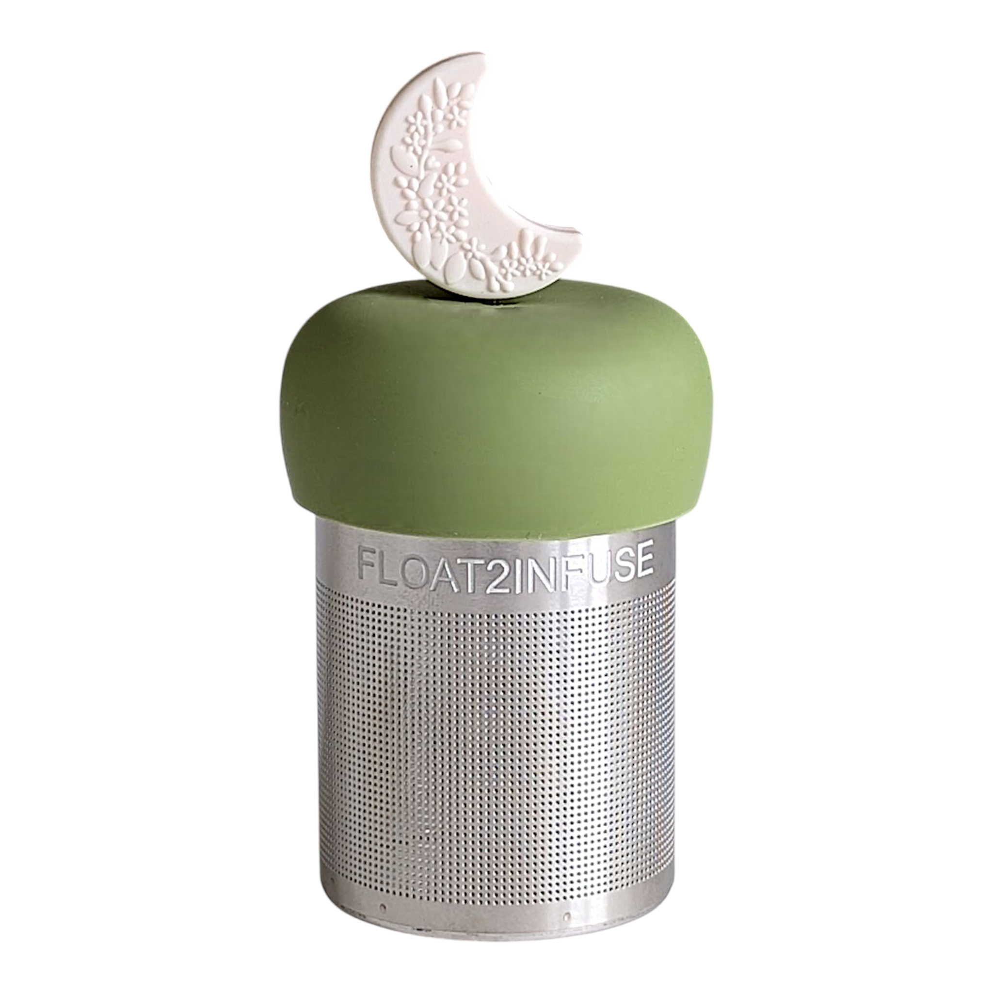 Ivory Flower Crescent Moon Floating Tea Steeper
