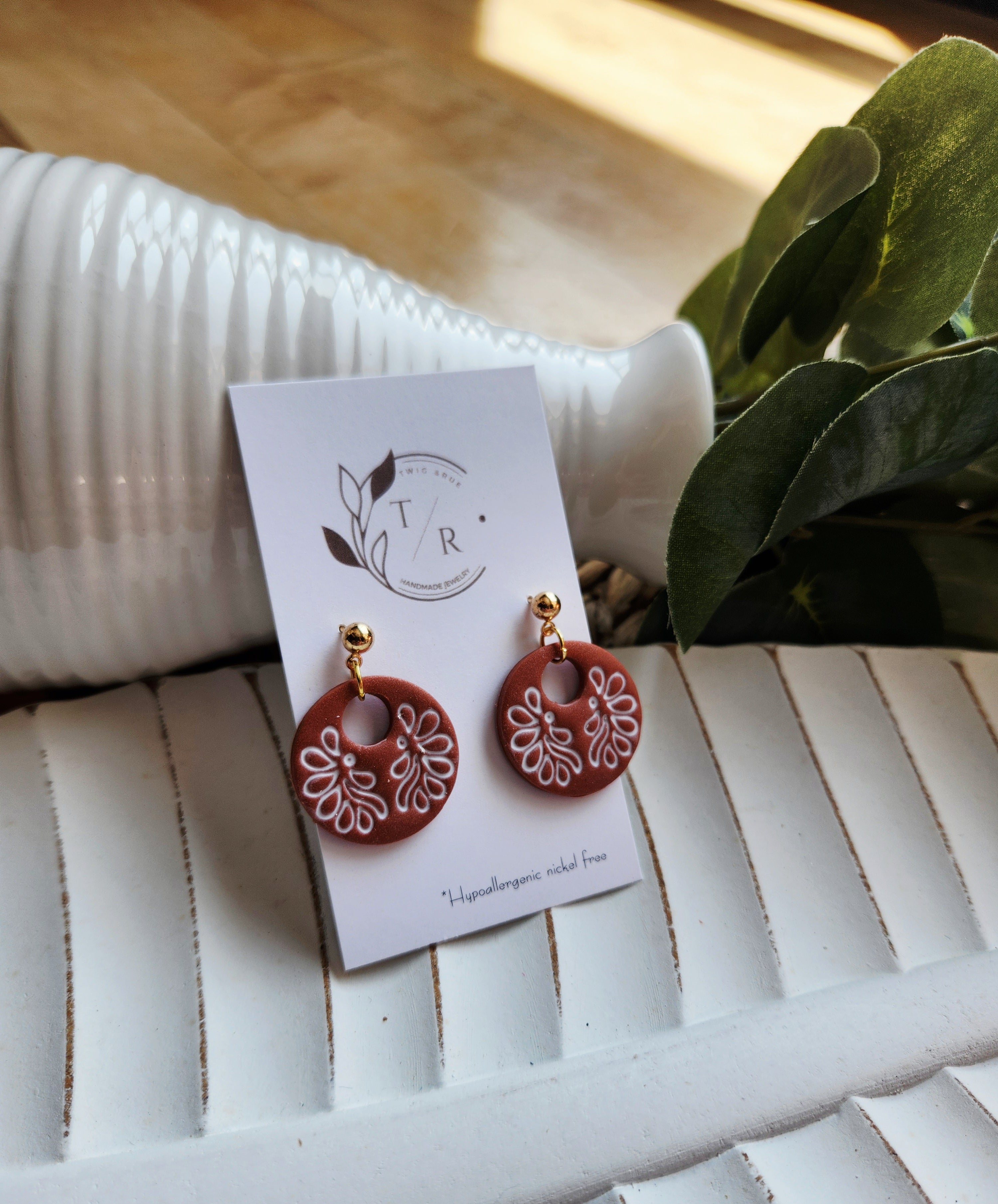 Elowyn| Boho clay hoops