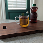 Green Herb Leaf Floating Tea Steeper l light brown